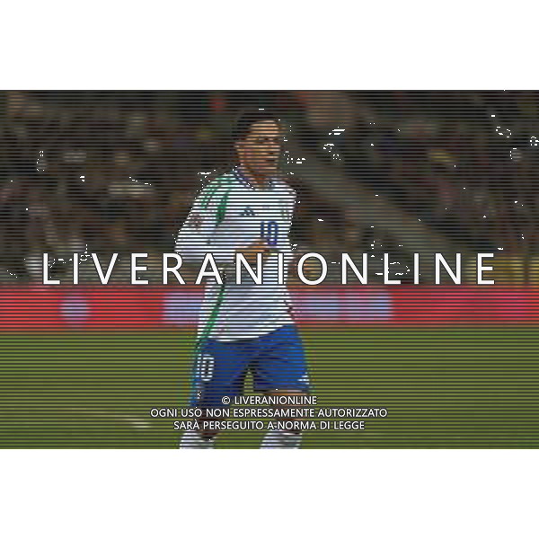 TVEM November 14, 2024 Brussels, Belgium - Belgium vs Italy - UEFA Nations League 2024/25, League A Group A2 match - King Baudouin Stadium. In the pic: Giacomo Raspadori of Italy foto emmanuele mastrodonato-ag aldo liverani sas