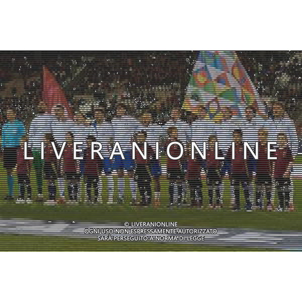 TVEM November 14, 2024 Brussels, Belgium - Belgium vs Italy - UEFA Nations League 2024/25, League A Group A2 match - King Baudouin Stadium. In the pic: Italy team line up foto emmanuele mastrodonato-ag aldo liverani sas
