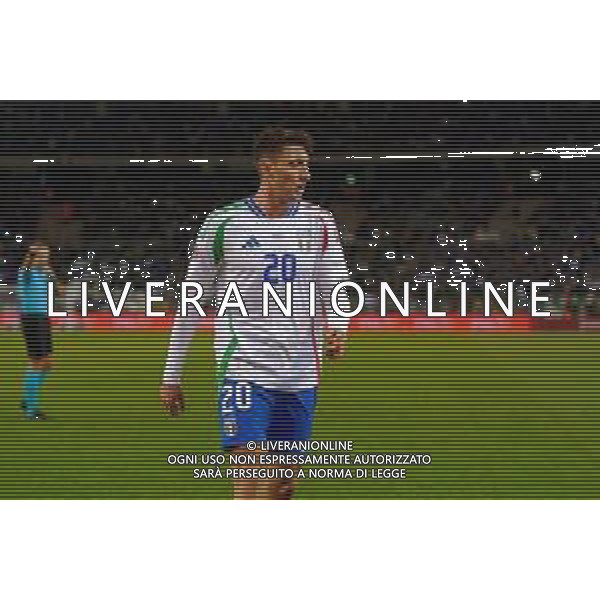 TVEM November 14, 2024 Brussels, Belgium - Belgium vs Italy - UEFA Nations League 2024/25, League A Group A2 match - King Baudouin Stadium. In the pic: Andrea Cambiaso of Italy foto emmanuele mastrodonato-ag aldo liverani sas
