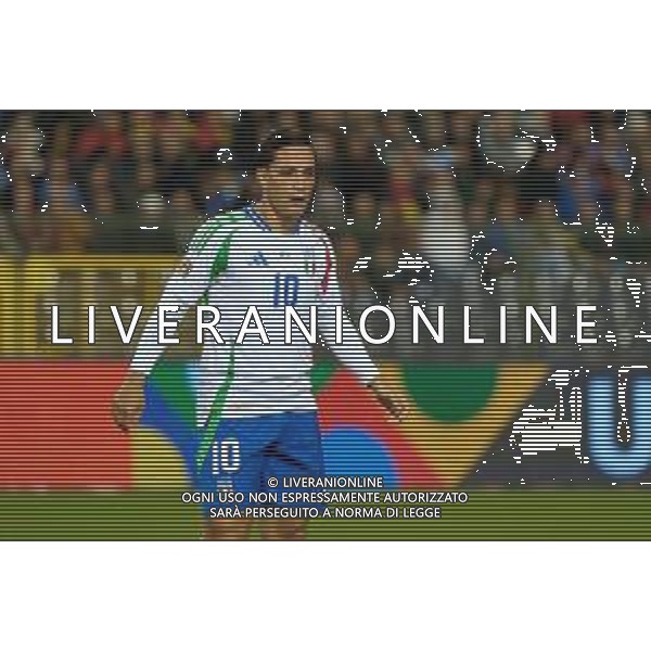 TVEM November 14, 2024 Brussels, Belgium - Belgium vs Italy - UEFA Nations League 2024/25, League A Group A2 match - King Baudouin Stadium. In the pic: Giacomo Raspadori of Italy FOTO EMMANUELE MASTRODONATO-AG ALDO LIVERANI SAS