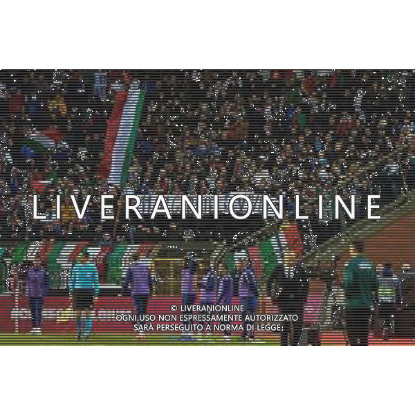 TVEM November 14, 2024 Brussels, Belgium - Belgium vs Italy - UEFA Nations League 2024/25, League A Group A2 match - King Baudouin Stadium. In the pic: Supporters of Italy FOTO EMMANUELE MASTRODONATO-AG ALDO LIVERANI SAS