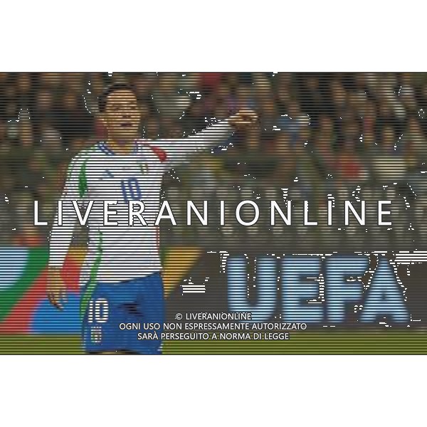 TVEM November 14, 2024 Brussels, Belgium - Belgium vs Italy - UEFA Nations League 2024/25, League A Group A2 match - King Baudouin Stadium. In the pic: Giacomo Raspadori of Italy FOTO EMMANUELE MASTRODONATO-AG ALDO LIVERANI SAS