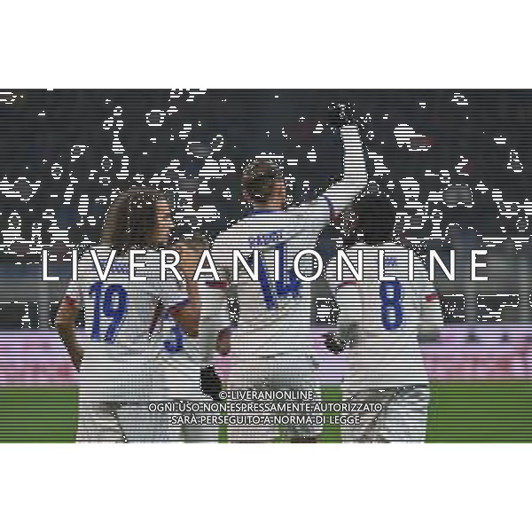 Italia vs Francia nella foto esultanza Francia dopo il gol dell\'1 a 0 Adrien Rabiot Milano 17-11-2024 Stadio Giuseppe Meazza - San Siro UEFA Nations League - Lega A Gruppo A2 - 6a giornata foto Roberto Garavaglia/Agenzia Aldo Liverani sas- AGENZIA ALDO LIVERANI SAS