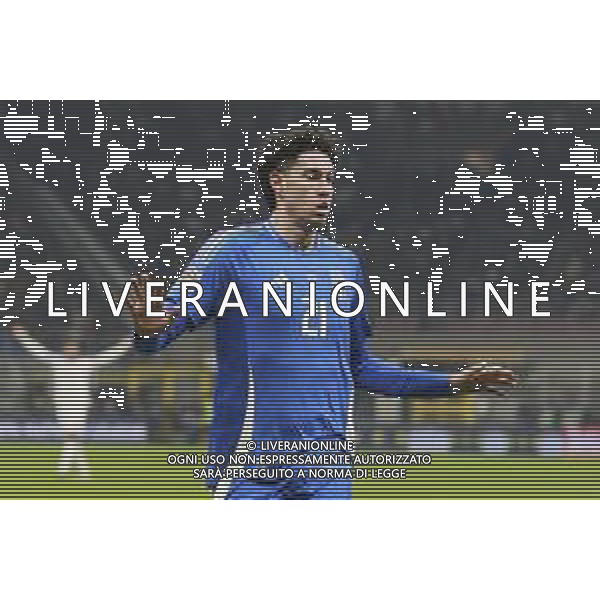 Alessandro Bastoni of Italy gestures during Italy vs France, matchday 6 of League A of Uefa Nations League 2025, game at Giuseppe Meazza - San Siro stadium in Milano (MI), Italy, on November 17, 2024. (Photo by Davide Casentini)- AGENZIA ALDO LIVERANI SAS