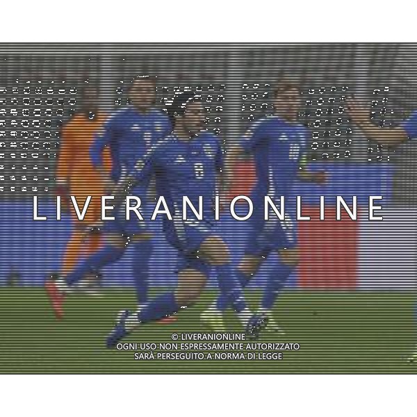 Sandro Tonali of Italy play the ball during Italy vs France, matchday 6 of League A of Uefa Nations League 2025, game at Giuseppe Meazza - San Siro stadium in Milano (MI), Italy, on November 17, 2024. (Photo by Davide Casentini)- AGENZIA ALDO LIVERANI SAS