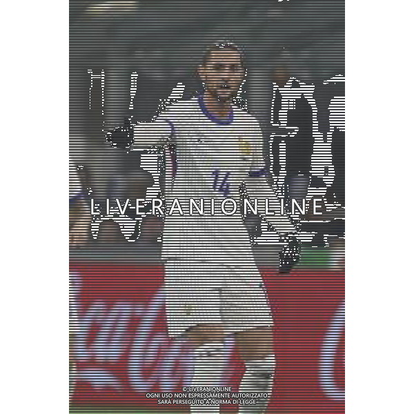 Adrien Rabiot of France gestures during Italy vs France, matchday 6 of League A of Uefa Nations League 2025, game at Giuseppe Meazza - San Siro stadium in Milano (MI), Italy, on November 17, 2024. (Photo by Davide Casentini)- AGENZIA ALDO LIVERANI SAS