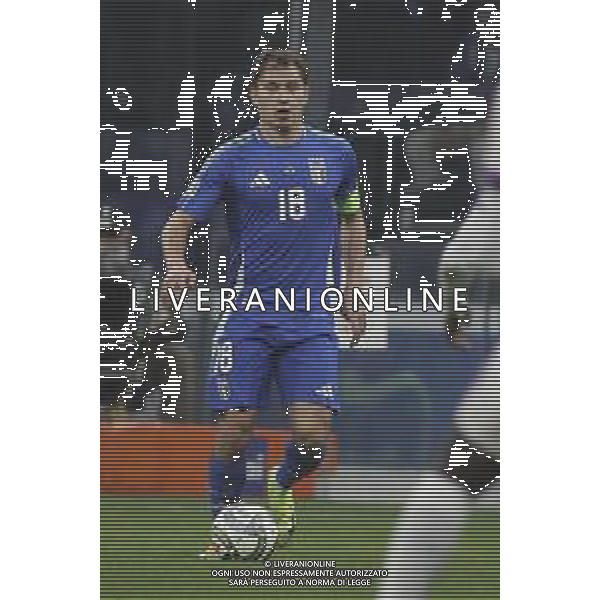 Nicolo’ Barella of Italy play the ball during Italy vs France, matchday 6 of League A of Uefa Nations League 2025, game at Giuseppe Meazza - San Siro stadium in Milano (MI), Italy, on November 17, 2024. (Photo by Davide Casentini)- AGENZIA ALDO LIVERANI SAS