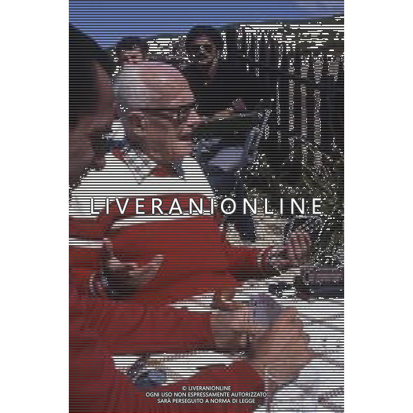 DIAP-RETROSPETTIVA SANDRO PERTINI POLITICO E PRESIDENTE DELLA REPUBBLICA ITALIANA NELLA FOTO SANDRO PERTINI PRESIDENTE DELLA REPUBBLICA ITALIA IN FERIE IN VAL GARDENA NELL\'ANNO 1982 AG ALDO LIVERANI SAS