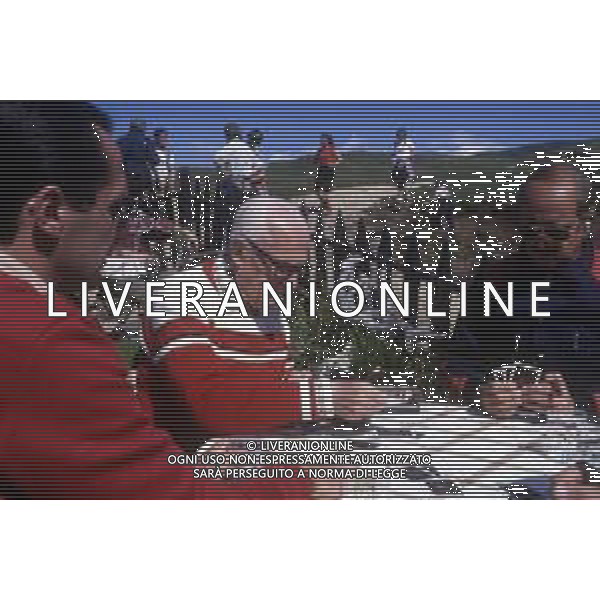 DIAP-RETROSPETTIVA SANDRO PERTINI POLITICO E PRESIDENTE DELLA REPUBBLICA ITALIANA NELLA FOTO SANDRO PERTINI PRESIDENTE DELLA REPUBBLICA ITALIA IN FERIE IN VAL GARDENA NELL\'ANNO 1982 AG ALDO LIVERANI SAS