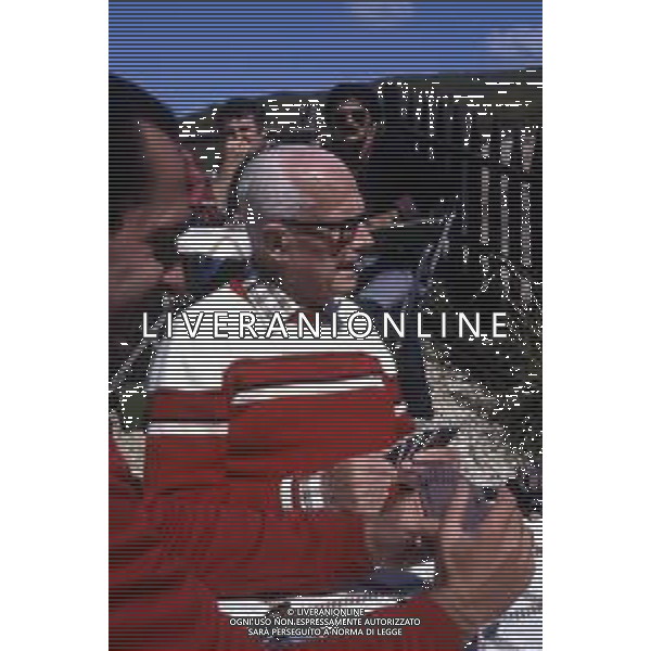 DIAP-RETROSPETTIVA SANDRO PERTINI POLITICO E PRESIDENTE DELLA REPUBBLICA ITALIANA NELLA FOTO SANDRO PERTINI PRESIDENTE DELLA REPUBBLICA ITALIA IN FERIE IN VAL GARDENA NELL\'ANNO 1982 AG ALDO LIVERANI SAS