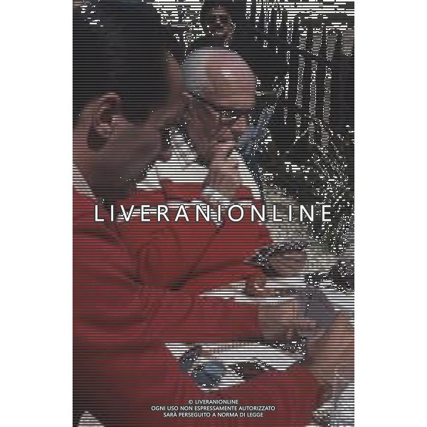 DIAP-RETROSPETTIVA SANDRO PERTINI POLITICO E PRESIDENTE DELLA REPUBBLICA ITALIANA NELLA FOTO SANDRO PERTINI PRESIDENTE DELLA REPUBBLICA ITALIA IN FERIE IN VAL GARDENA NELL\'ANNO 1982 AG ALDO LIVERANI SAS 