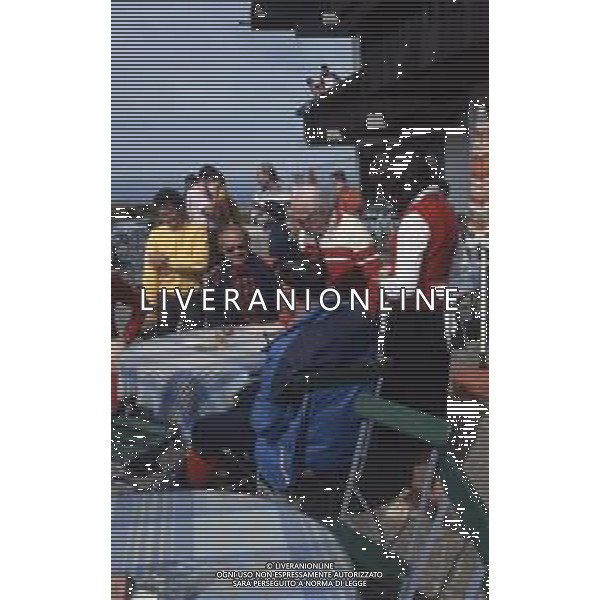 DIAP-RETROSPETTIVA SANDRO PERTINI POLITICO E PRESIDENTE DELLA REPUBBLICA ITALIANA NELLA FOTO SANDRO PERTINI PRESIDENTE DELLA REPUBBLICA ITALIA IN FERIE IN VAL GARDENA NELL\'ANNO 1982 AG ALDO LIVERANI SAS 