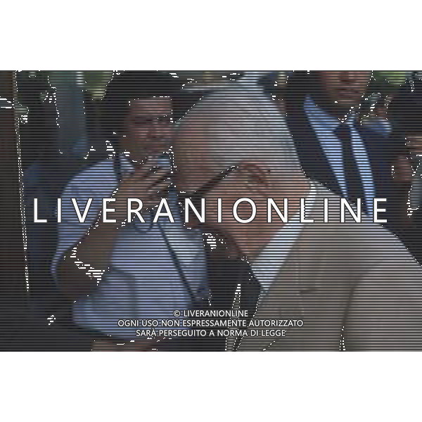 DIAP-RETROSPETTIVA SANDRO PERTINI POLITICO E PRESIDENTE DELLA REPUBBLICA ITALIANA NELLA FOTO SANDRO PERTINI AL SUO ARRIVO IN VAL GARDENA NELL\'ANNO 1979 AG ALDO LIVERANI SAS 