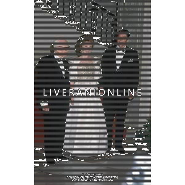 DIAP-RETROSPETTIVA SANDRO PERTINI POLITICO E PRESIDENTE DELLA REPUBBLICA ITALIANA NELLA FOTO SANDRO PERTINI CON IL PRESIDENTE DELL\'AMERICA RONALD REAGAN E MOGLIE NANCY NELL\'ANNO 1982 AG ALDO LIVERANI SAS