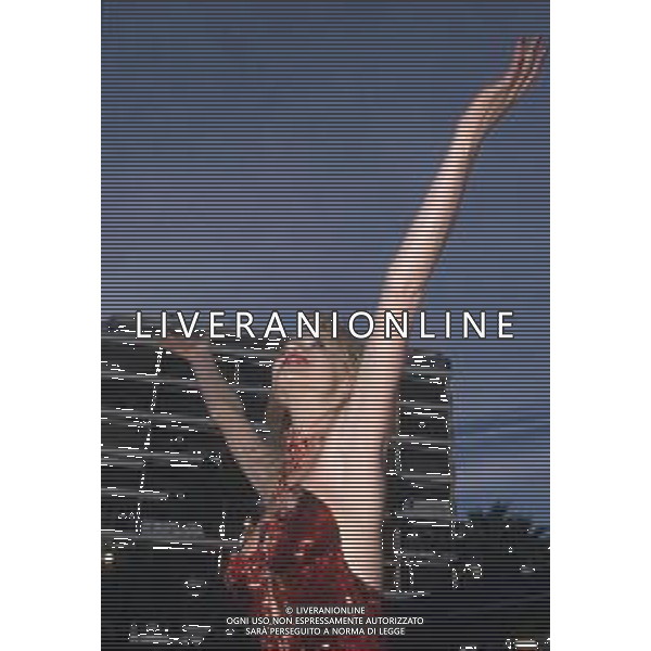 DIAP-RETROSPETTIVA EVA HERZIGOVA MODELLA E ATTRICE NELLA FOTO EVA HERZIGOVA A CANNES NELL\'ANNO 1996 AG ALDO LIVERANI SAS 