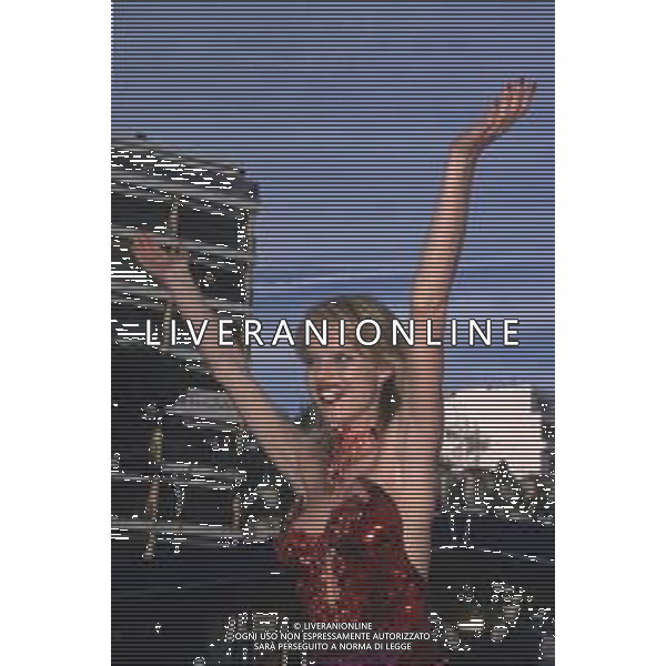 DIAP-RETROSPETTIVA EVA HERZIGOVA MODELLA E ATTRICE NELLA FOTO EVA HERZIGOVA A CANNES NELL\'ANNO 1996 AG ALDO LIVERANI SAS 