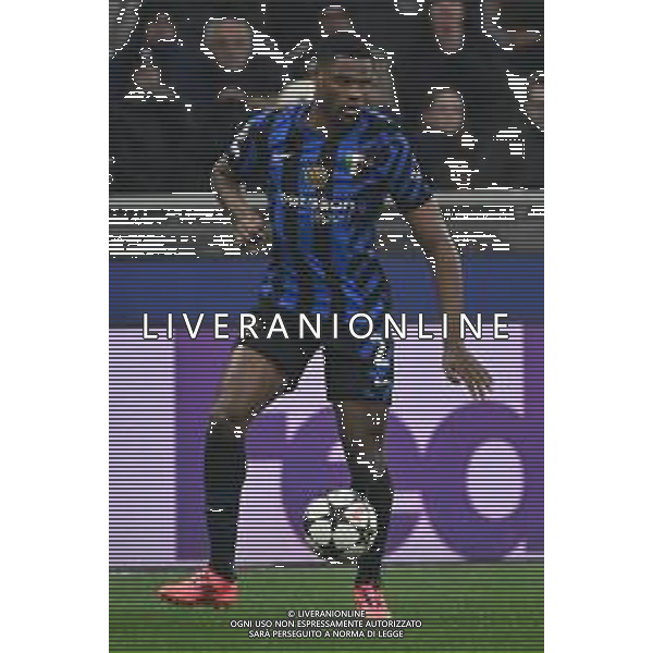Inter vs Lipsia nella foto Denzel Dumfries (Inter) Milano 26-11-2024 Stadio Giuseppe Meazza - San Siro UEFA Champions League fase a girone unico - 5a giornata foto Roberto Garavaglia/Agenzia Aldo Liverani sas