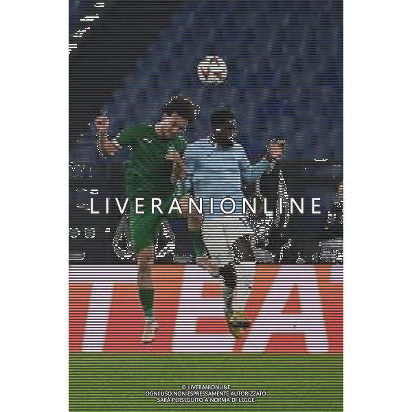 Pedro Naressi of P.F.C. Ludogorets and Boulaye Dia of S.S. Lazio in action during the UEFA Europa League 2024/25 League Phase MD5 match between S.S. Lazio and P.F.C. Ludogorets at Olympic Stadium on November 28, 2024 in Rome, Italy.-Agenzia ALDO LIVERANI SAS