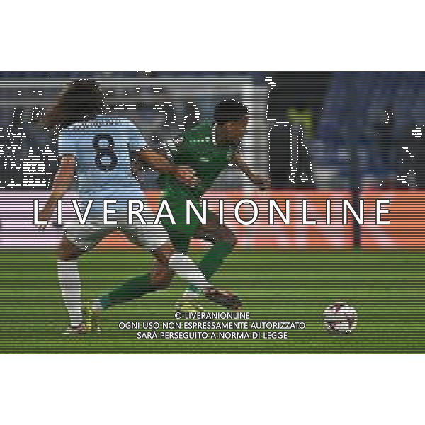 Matteo Guendouzi of S.S. Lazio and Rwan Seco of P.F.C. Ludogorets in action during the UEFA Europa League 2024/25 League Phase MD5 match between S.S. Lazio and P.F.C. Ludogorets at Olympic Stadium on November 28, 2024 in Rome, Italy.-Agenzia ALDO LIVERANI SAS