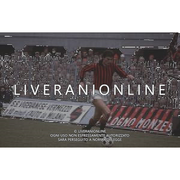 DIA- RETROSPETTIVA BOLDINI SIMONE CALCIATORE NELLA FOTO BOLDINI SIMONE CON LA MAGLIA DEL MILAN CALCIO NEGLI ANNI ’70 AG ALDO LIVERANI SAS