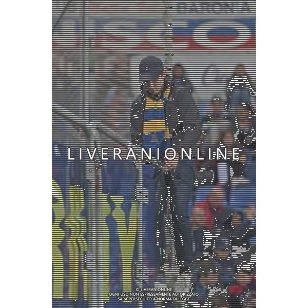 29-11-2024. Cagliari calcio-Hellas Verona, 14° giornata Serie A calcio Italia 2024/2025, stadio Unipol Domus Cagliari. Foto Salvatore Moi/Agenzia Aldo Liverani s.as. Nella foto: Tifosi Hellas Verona nel settore ospiti dello stadio Unipol Domus. ©MOI SALVATORE - AGENZIA ALDO LIVERANI SAS