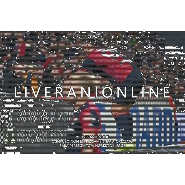 29-11-2024. Cagliari calcio-Hellas Verona, 14° giornata Serie A calcio Italia 2024/2025, stadio Unipol Domus Cagliari. Foto Salvatore Moi/Agenzia Aldo Liverani s.as. Nella foto: Gol ed esultanza del Cagliari contro Hellas Verona in casa allo stadio Unipol Domus. Segna:Roberto Piccoli Cagliari ©MOI SALVATORE - AGENZIA ALDO LIVERANI SAS