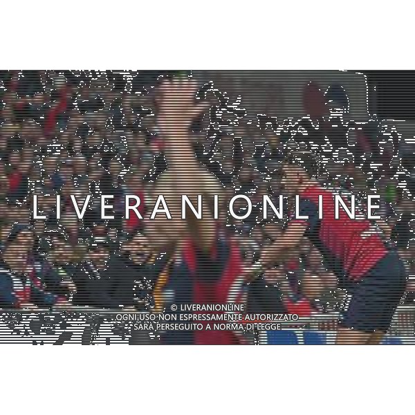 29-11-2024. Cagliari calcio-Hellas Verona, 14° giornata Serie A calcio Italia 2024/2025, stadio Unipol Domus Cagliari. Foto Salvatore Moi/Agenzia Aldo Liverani s.as. Nella foto: Gol ed esultanza del Cagliari contro Hellas Verona in casa allo stadio Unipol Domus. Segna:Roberto Piccoli Cagliari ©MOI SALVATORE - AGENZIA ALDO LIVERANI SAS