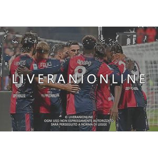 29-11-2024. Cagliari calcio-Hellas Verona, 14° giornata Serie A calcio Italia 2024/2025, stadio Unipol Domus Cagliari. Foto Salvatore Moi/Agenzia Aldo Liverani s.as. Nella foto: Gol ed esultanza del Cagliari contro Hellas Verona in casa allo stadio Unipol Domus. Segna:Roberto Piccoli Cagliari ©MOI SALVATORE - AGENZIA ALDO LIVERANI SAS