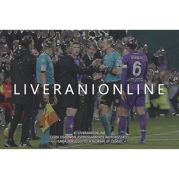 ZCP - 01/12/2024 FIORENTINA - INTER Campionato di Calcio seria A 2024/2025 - nella foto: mister palladino discute con l\'arbitro doveri ©Claudio Zamagni/Agenzia Aldo Liverani s.a.s.