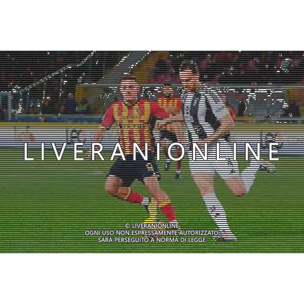 TVEM December 01, 2024 Lecce, Italy - US Lecce vs Juventus FC - Italian soccer serie A 2024/25 - Via Del Mare Stadium. In the pic: Federico Gatti of Juventus in action against Nikola Krstovic of US Lecce ©Emmanuele Mastrodonato - AGENZIA ALDO LIVERANI SAS