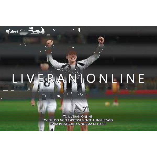 TVEM December 01, 2024 Lecce, Italy - US Lecce vs Juventus FC - Italian soccer serie A 2024/25 - Via Del Mare Stadium. In the pic: Andrea Cambiaso of Juventus celebrates after scoring a goal ©Emmanuele Mastrodonato - AGENZIA ALDO LIVERANI SAS