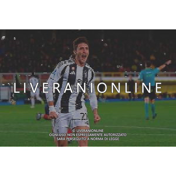 TVEM December 01, 2024 Lecce, Italy - US Lecce vs Juventus FC - Italian soccer serie A 2024/25 - Via Del Mare Stadium. In the pic: Andrea Cambiaso of Juventus celebrates after scoring a goal ©Emmanuele Mastrodonato - AGENZIA ALDO LIVERANI SAS