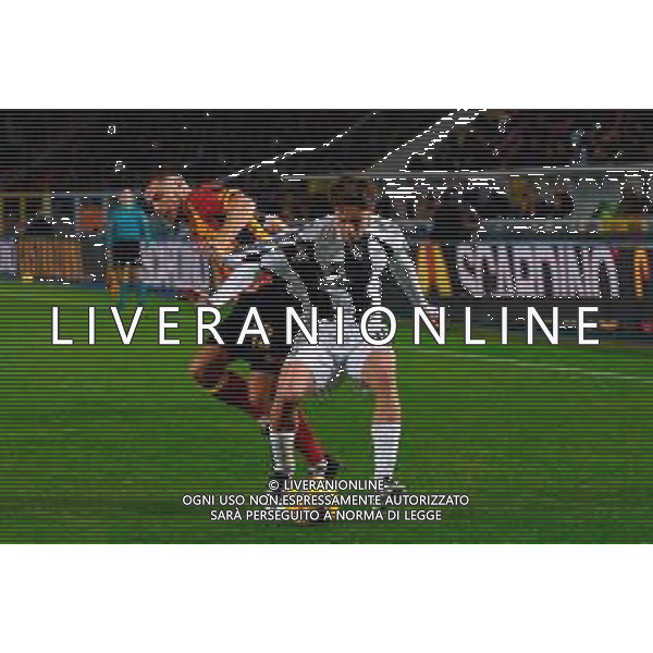 TVEM December 01, 2024 Lecce, Italy - US Lecce vs Juventus FC - Italian soccer serie A 2024/25 - Via Del Mare Stadium. In the pic: Kenan Yıldız of Juventus in action against Frederic Guilbert of US Lecce FOTO EMMANUELE MASTRODONATO-AG ALDO LIVERANI SAS