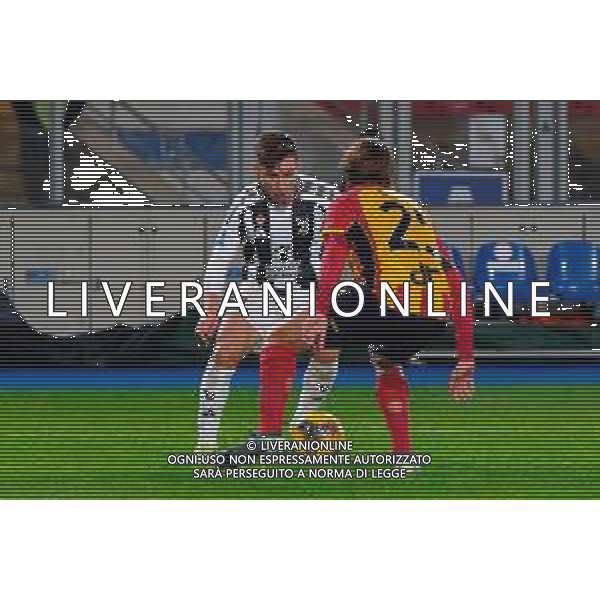 TVEM December 01, 2024 Lecce, Italy - US Lecce vs Juventus FC - Italian soccer serie A 2024/25 - Via Del Mare Stadium. In the pic: Francisco Conceicao of Juventus in action against Antonino Gallo of US Lecce FOTO EMMANUELE MASTRODONATO-AG ALDO LIVERANI SAS
