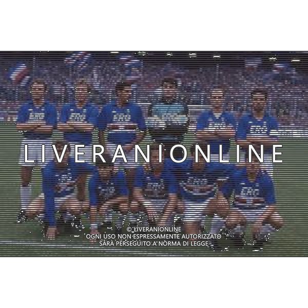 DIAP-FORMAZIONE SQUADRA UNIONE CALCIO SAMPDORIA CAMPIONATO SERIE A 1989 -1990 AG ALDO LIVERANI SAS