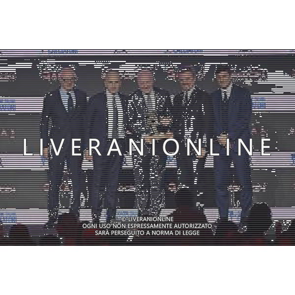 TVRG Gala Calcio 2024 nella foto premiazione Inter come miglior società dell\'anno, al centro Giuseppe Marotta presidente Inter Milano 02-12-2024 Gran Gala del Calcio 2024, l\'appuntamento organizzato dall\'AIC Associazione Italiana Calciatori per premiare i protagonisti della stagione 2023-2024 foto Roberto Garavaglia/ag. Aldo Liverani sas