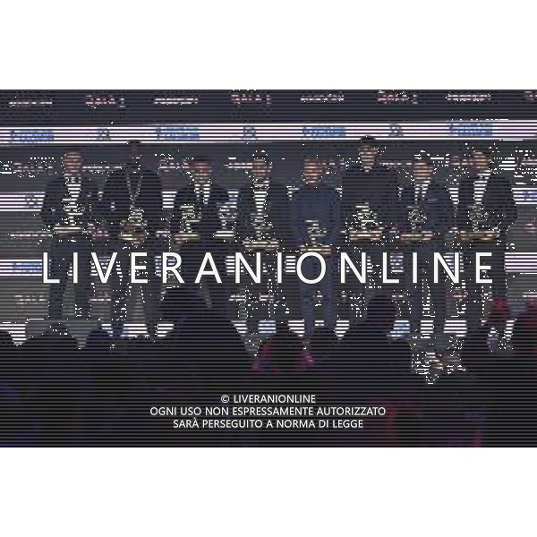 TVRG Gala Calcio 2024 nella foto la top 11 della scorsa stagione Milano 02-12-2024 Gran Gala del Calcio 2024, l\'appuntamento organizzato dall\'AIC Associazione Italiana Calciatori per premiare i protagonisti della stagione 2023-2024 foto Roberto Garavaglia/ag. Aldo Liverani sas