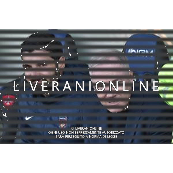 Pisa vs Cosenza Campionato Serie B Stadio Arena Garibaldi Romeo Anconetani Pisa 1-12-2024 Nella foto Massimiliano Alvini e il vice Renato Matarangolo Foto Andrea Rosito-Ag Aldo Liverani sas - AGENZIA ALDO LIVERANI SAS