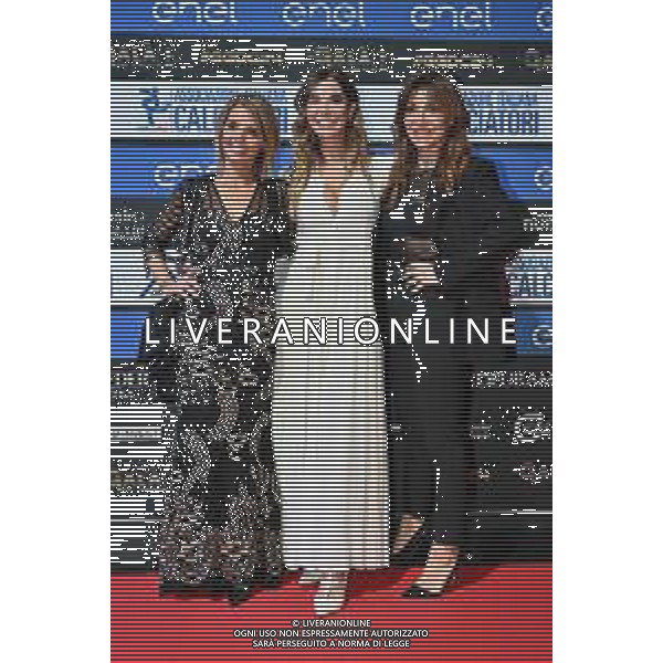 TVRG Gala Calcio 2024 nella foto da SX Cristiana Buonamano, Marina Presello e Sara Benci Milano 02-12-2024 Gran Gala del Calcio 2024, l\'appuntamento organizzato dall\'AIC Associazione Italiana Calciatori per premiare i protagonisti della stagione 2023-2024 foto Roberto Garavaglia/ag. Aldo Liverani sas