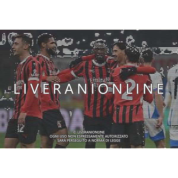Milan vs Sassuolo nella foto esultanza Milan dopo il gol del 2 a 0 Milano 03-12-2024 Stadio Giuseppe Meazza - San Siro Coppa Italia Frecciarossa - ottavi di finale foto Roberto Garavaglia/Agenzia Aldo Liverani sas- AGENZIA ALDO LIVERANI SAS