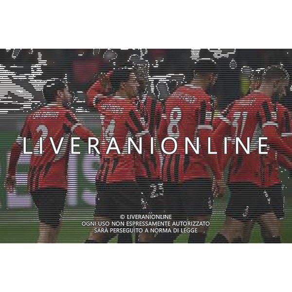 Milan vs Sassuolo nella foto esultanza Milan dopo il gol del 4 a 0 Milano 03-12-2024 Stadio Giuseppe Meazza - San Siro Coppa Italia Frecciarossa - ottavi di finale foto Roberto Garavaglia/Agenzia Aldo Liverani sas- AGENZIA ALDO LIVERANI SAS