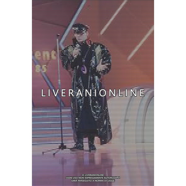 DIAP-RETROSPETTIVA BOY GEORGE CANTANTE NELLA FOTO BOY GEORGE AL FESTIVAL DI SAINT VINCENT NELL\'ANNO 1985 AG ALDO LIVERANI SAS