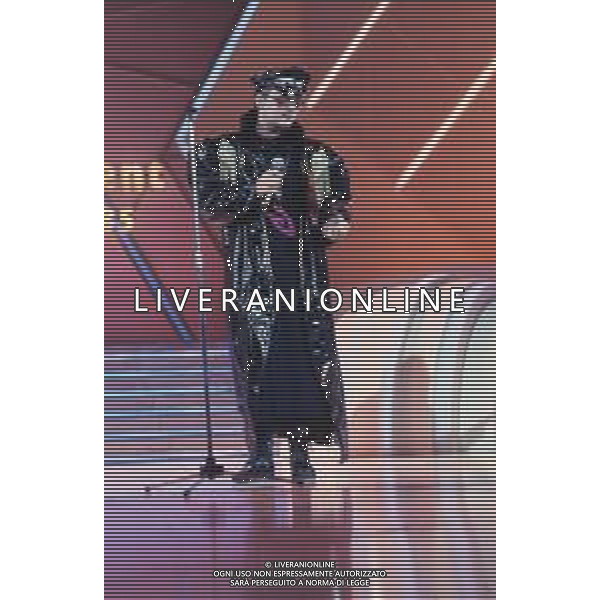 DIAP-RETROSPETTIVA BOY GEORGE CANTANTE NELLA FOTO BOY GEORGE AL FESTIVAL DI SAINT VINCENT NELL\'ANNO 1985 AG ALDO LIVERANI SAS