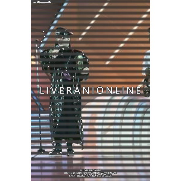 DIAP-RETROSPETTIVA BOY GEORGE CANTANTE NELLA FOTO BOY GEORGE AL FESTIVAL DI SAINT VINCENT NELL\'ANNO 1985 AG ALDO LIVERANI SAS