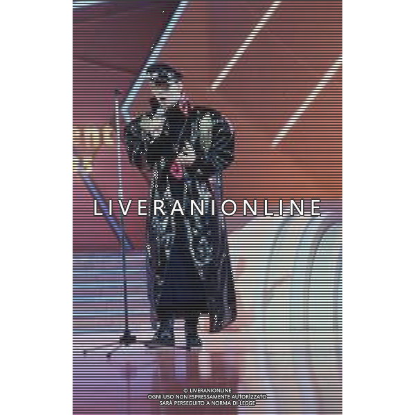 DIAP-RETROSPETTIVA BOY GEORGE CANTANTE NELLA FOTO BOY GEORGE AL FESTIVAL DI SAINT VINCENT NELL\'ANNO 1985 AG ALDO LIVERANI SAS
