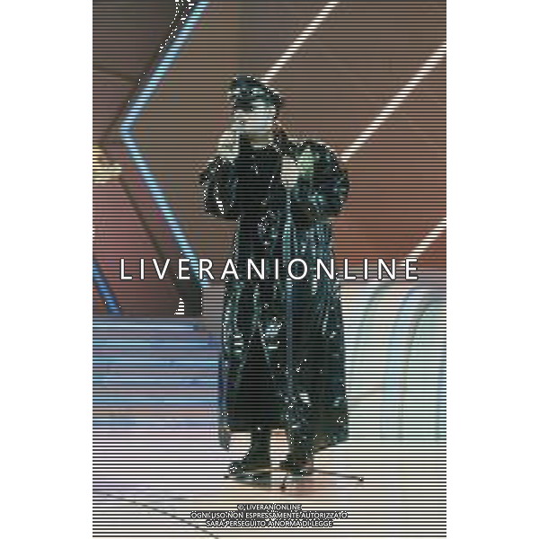 DIAP-RETROSPETTIVA BOY GEORGE CANTANTE NELLA FOTO BOY GEORGE AL FESTIVAL DI SAINT VINCENT NELL\'ANNO 1985 AG ALDO LIVERANI SAS