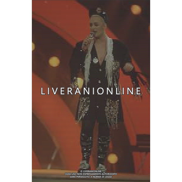 DIAP-RETROSPETTIVA BOY GEORGE CANTANTE NELLA FOTO BOY GEORGE AL FESTIVAL DI SAINT VINCENT NELL\'ANNO 1985 AG ALDO LIVERANI SAS