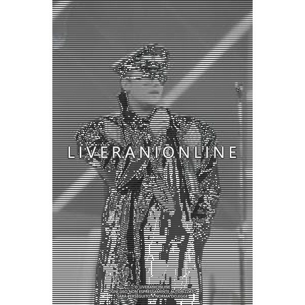NEG-RETROSPETTIVA BOY GEORGE CANTANTE NELLA FOTO BOY GEORGE AL FESTIVAL DI SAINT VINCENT NELL\'ANNO 1985 AG ALDO LIVERANI SAS