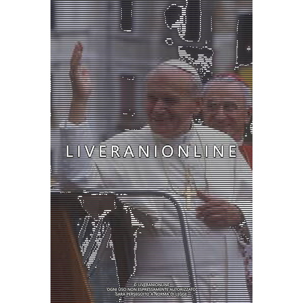 DIAP-15-17-06 1985 VENEZIA VISITA PASTORALE DEL PAPA GIOVANNI PAOLO II Karol Józef Wojtyła NELLA FOTO GIOVANNI PAOLO II Karol Józef Wojtyła A VENEZIA AG ALDO LIVERANI SAS