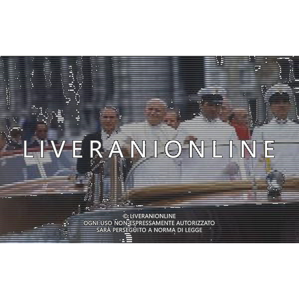 DIAP-15-17-06 1985 VENEZIA VISITA PASTORALE DEL PAPA GIOVANNI PAOLO II Karol Józef Wojtyła NELLA FOTO GIOVANNI PAOLO II Karol Józef Wojtyła A VENEZIA AG ALDO LIVERANI SAS